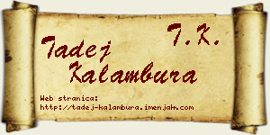 Tadej Kalambura vizit kartica